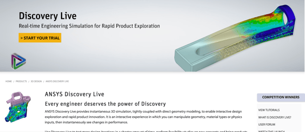 Ansys Discovery Live gives instant CAE results