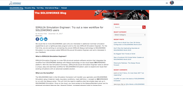 Brand new advanced FEA capabilities for SOLIDWORKS's users