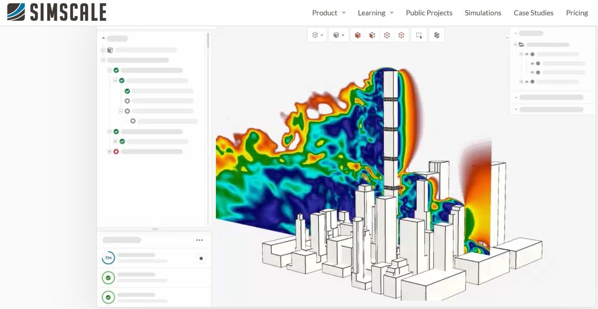 simscale fea cfd web browser cloud simulation
